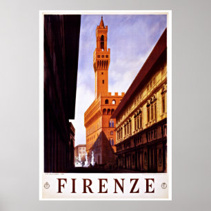Florence Firenze italien - vintage resoraffischer Poster