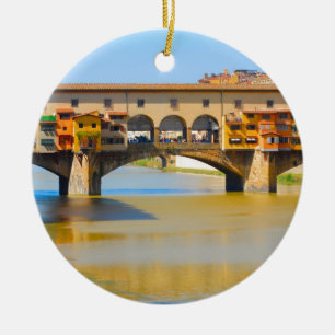 Florence - Firenze, Ponte vecchio Julgransprydnad Keramik