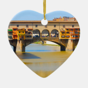Florence - Firenze, Ponte vecchio Julgransprydnad Keramik