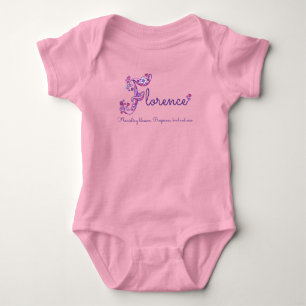 Florence Flickor namn & betydelsen F monogramskjor T Shirt