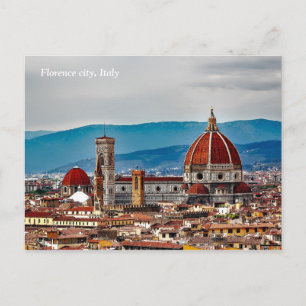 Florence gammal stad, italienhorisont vykort