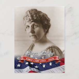 Florence Harding, första Dam i USA Vykort