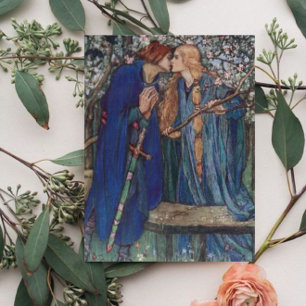 Florence Harrison Lancelot i trädgården Vykort