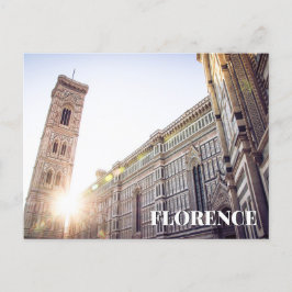 Florence Italien Cathedral Sunset Postcard Vykort