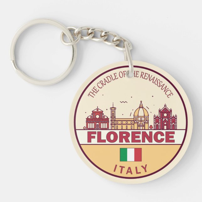 Florence Italien City Skyline Emblem (Framsidan)