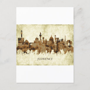 Florence Italien Cityscape Inbjudan Vykort