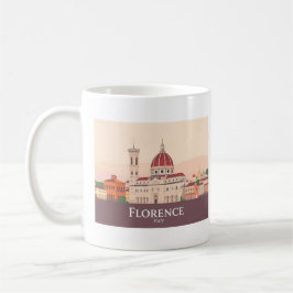 Florence Italien Duomo di Firenze Pastel Travel Kaffemugg