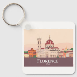 Florence Italien Duomo di Firenze Pastel Travel Nyckelring