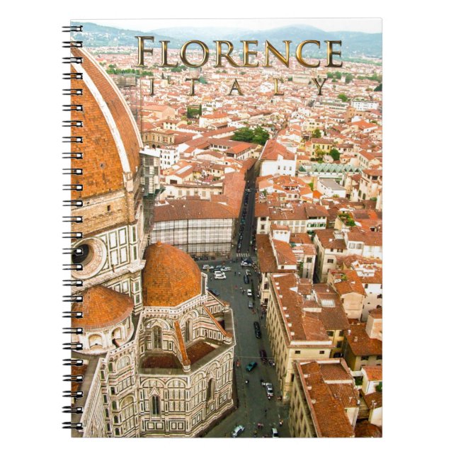 Florence italien (duomoen) anteckningsbok med spiral (Framsidan)