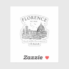 Florence Italien - Firenze Italy Souvenir Klistermärken