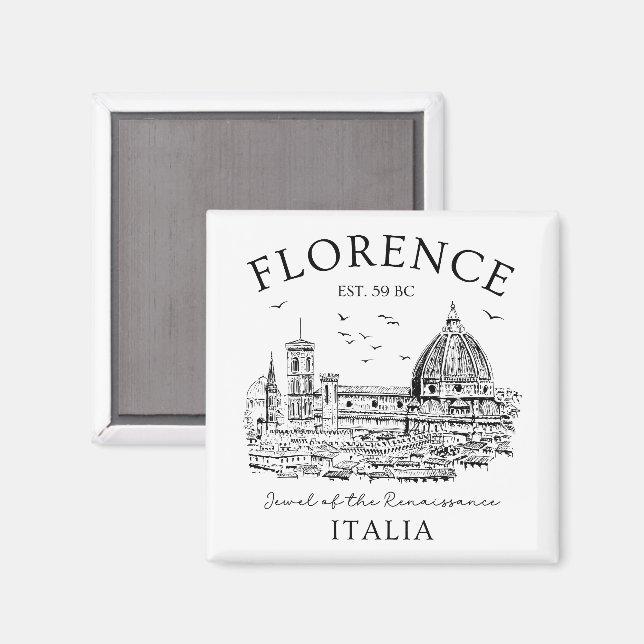 Florence Italien - Firenze Italy Souvenir Magnet (Front/Back)