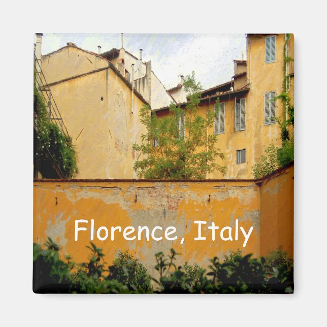 Florence Italien - Gult Architecture Magnet (Framsidan)