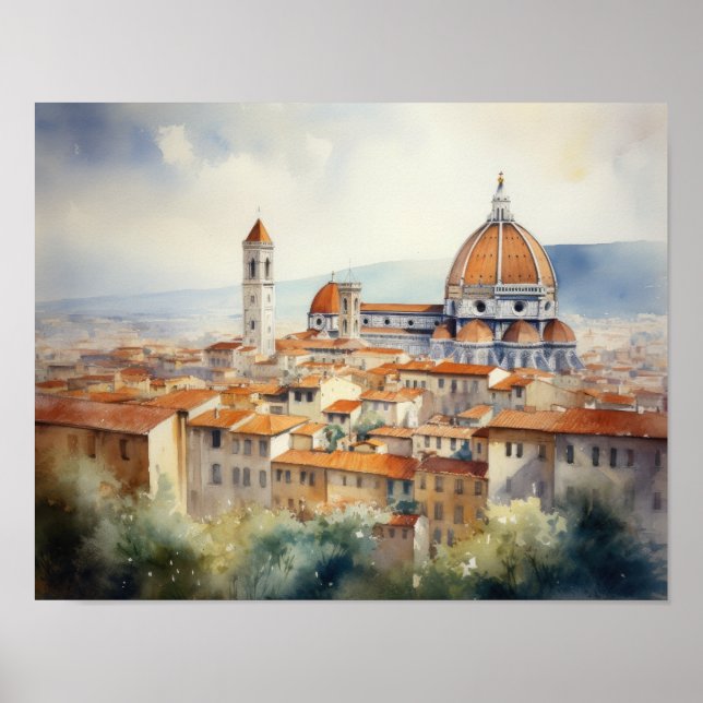 Florence Italien Ligcape Art Print Poster (Framsidan)