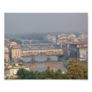 Florence Italien, Ponte Vecchio Bridge Fototryck