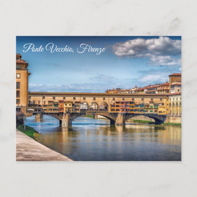 Florence Italien|Ponte Vecchio Photo Vykort (Framsida)