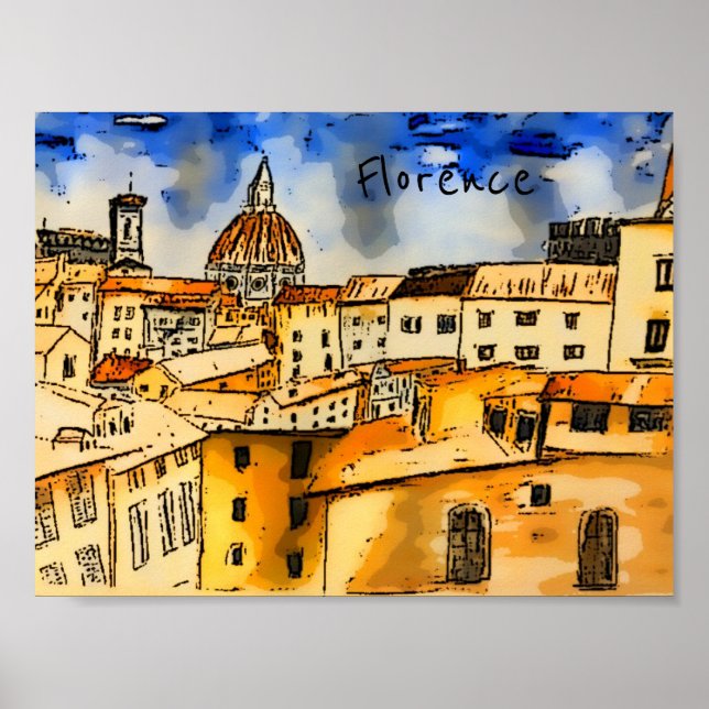 Florence Italien Poster (Framsidan)