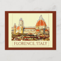 Florence, Italien Retro Travel Poster