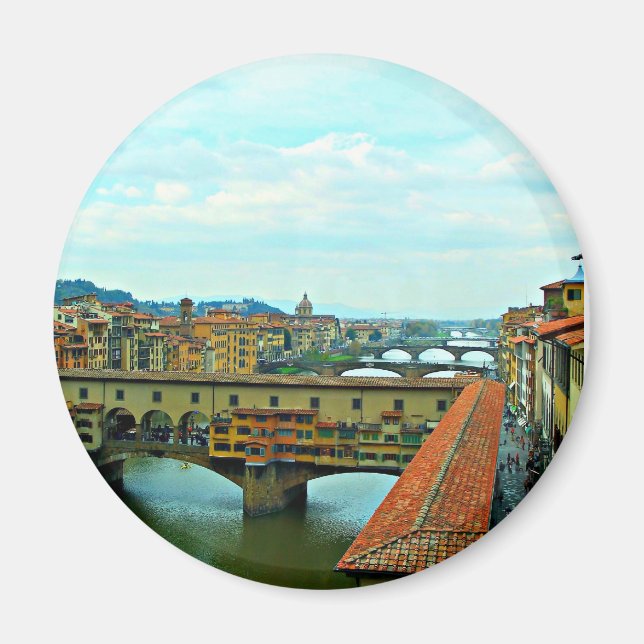 Florence, Italien shopping bridge Magnet (Framsidan)