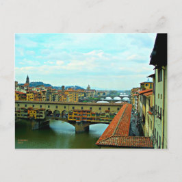 Florence, Italien shopping bridge Vykort