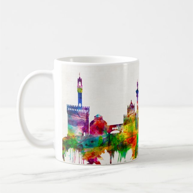 Florence Italien Skyline Kaffemugg (Vänster)