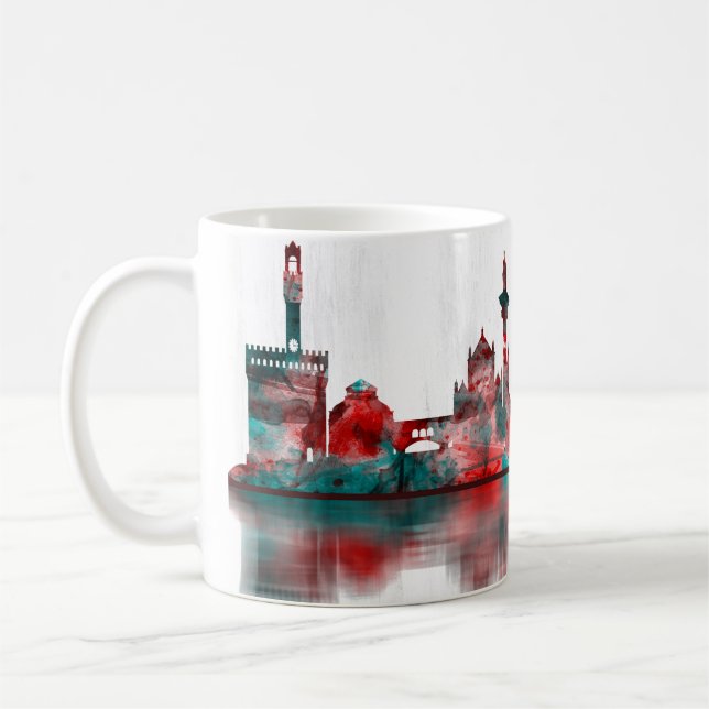 Florence Italien Skyline Kaffemugg (Vänster)