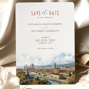 Florence Italien Skyline Spara-the-Date Inbjudningar