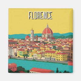Florence Italien Skyline Travel Abstrakt Art Magnet