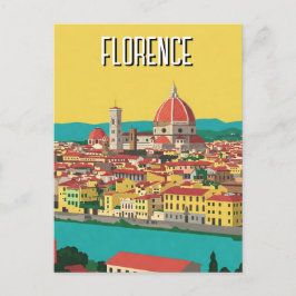 Florence Italien Skyline Travel Abstrakt Art Vykort