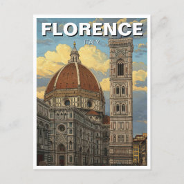 Florence Italien Skyline Travel Vykort