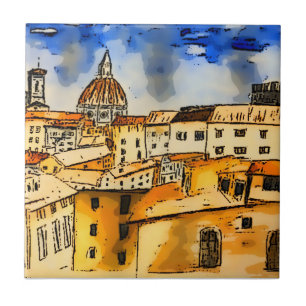 Florence Italien Square   Kakelplatta