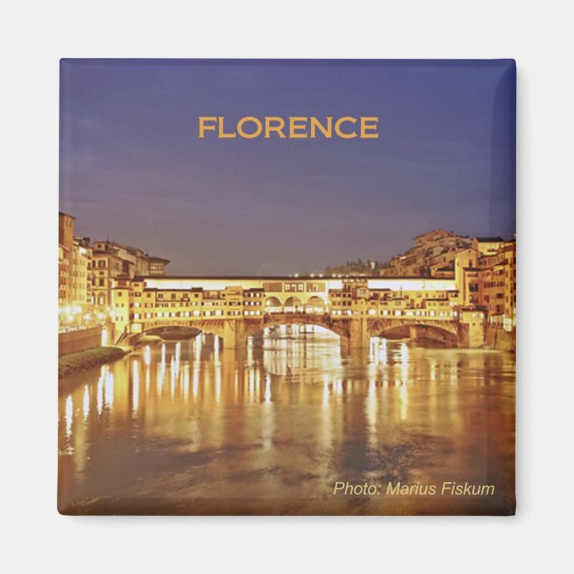 Florence Italien Travel Photo Souvenir Fridge Magn Magnet (Framsidan)