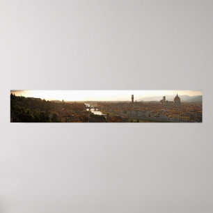 Florence italien under solnedgång poster
