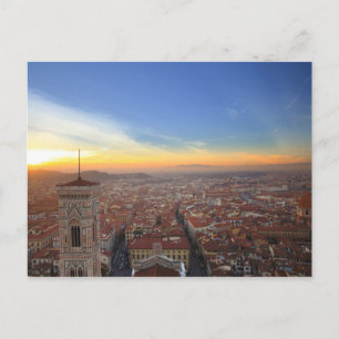 Florence Italien vid Sunset Vykort