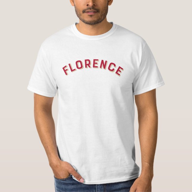 Florence, Italien Vintage Arch T Shirt (Framsida)