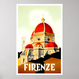 Florence Italien vintage resor Poster