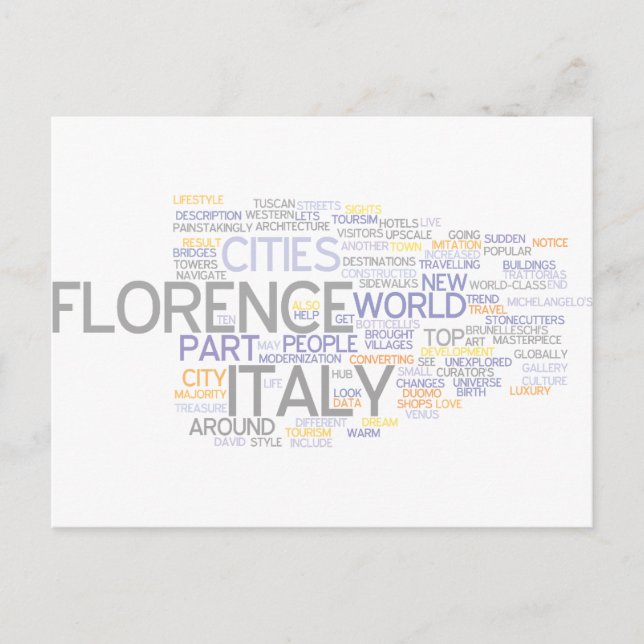 Florence Italien Vykort (Framsida)