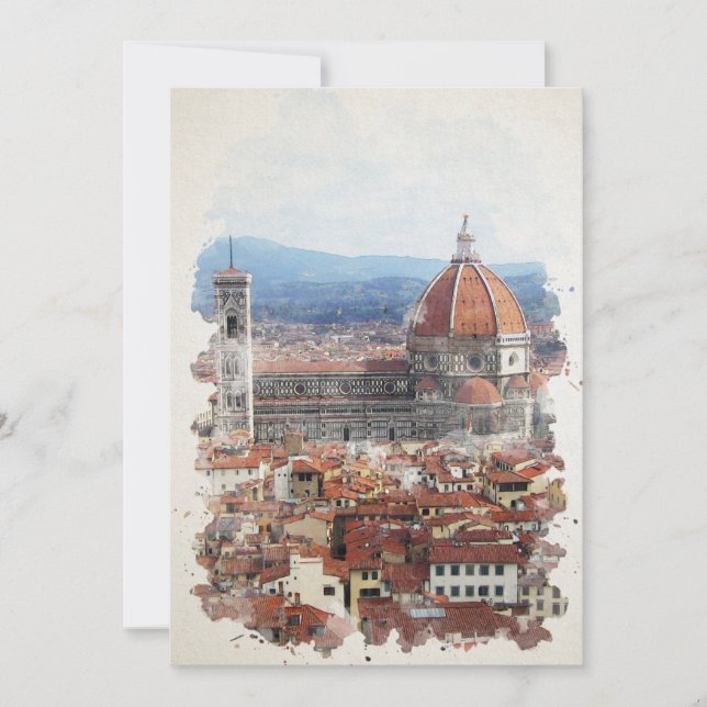 Florence Italien Watercolor Art Art (Framsida)