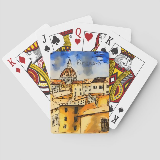 Florence    ItalienskaSpelkort Casinokort (Baksidan)