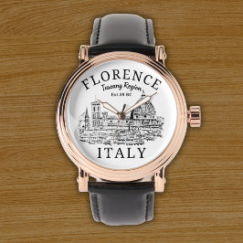 Florence Italy Tuscany Region Vintage Landscape Armbandsur