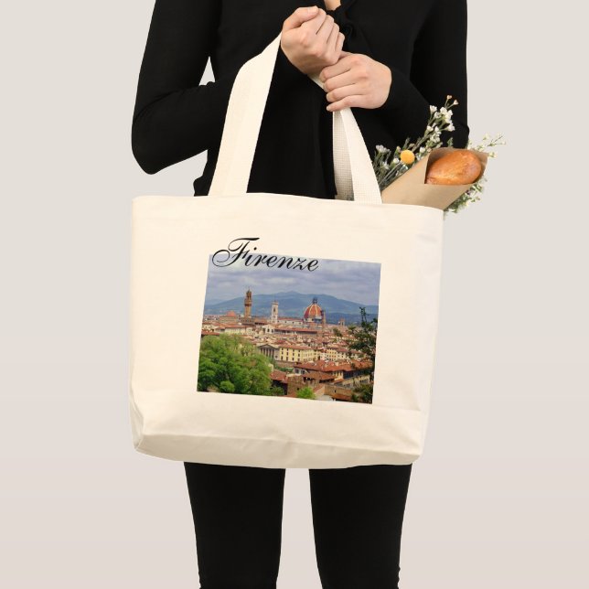 Florence Large Tote Bag Jumbo Tygkasse (Framsida (produkt))