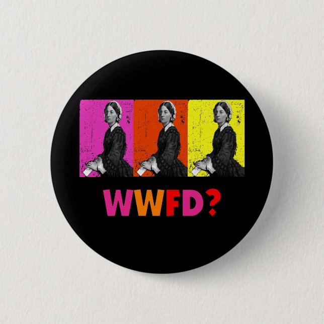 Florence Nightengale presenterar "WWFD"? Knapp (Framsida)