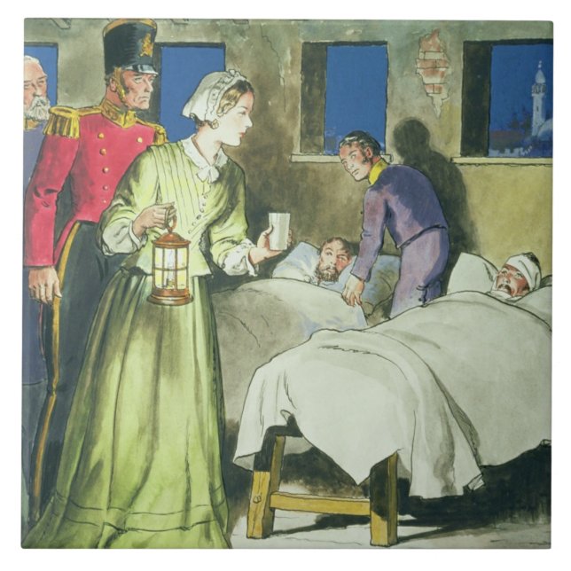 Florence Nightingale (1820-1910) från 'pip in i Kakelplatta (Framsidan)
