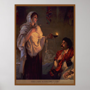 Florence Nightingale Dam med lampan Poster