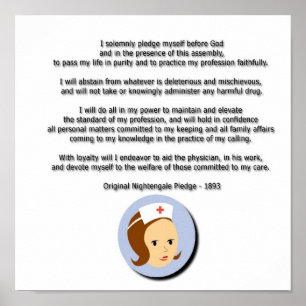 Florence Nightingale löfte Poster