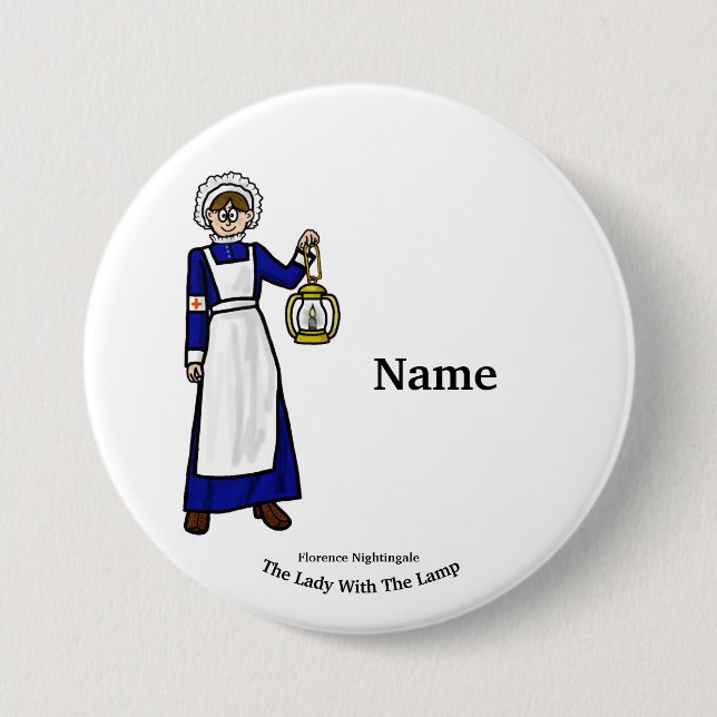 Florence Nightingale Nurse Button Knapp (Framsida)