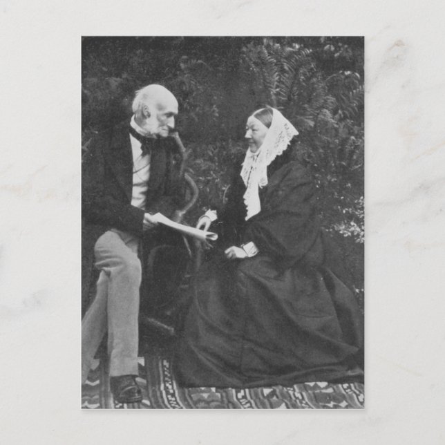 Florence Nightingale och herr Harry Verney Vykort (Framsida)