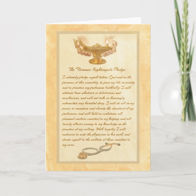 Florence Nightingale Pledge Kort (Framsida)