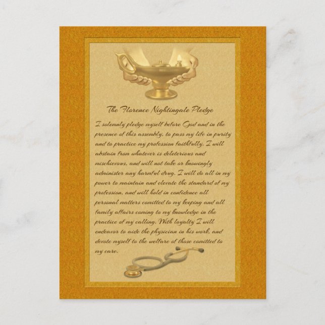 Florence Nightingale Pledge Vykort (Framsida)