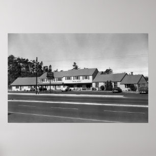 Florence Oregon beskådar av hotellet Regan Poster