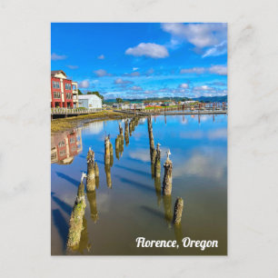 Florence Oregon Reflective Vatten vykort